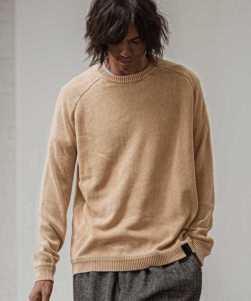 CAMBIO(カンビオ)の「mn3294-Faded Wash Knit Pullover ニットプルオーバー(PF-262-014)(ニット/セーター・メンズ・ブラック/ブルー/マスタード/グレイッシュベージュ・M/L)」の10枚目の写真