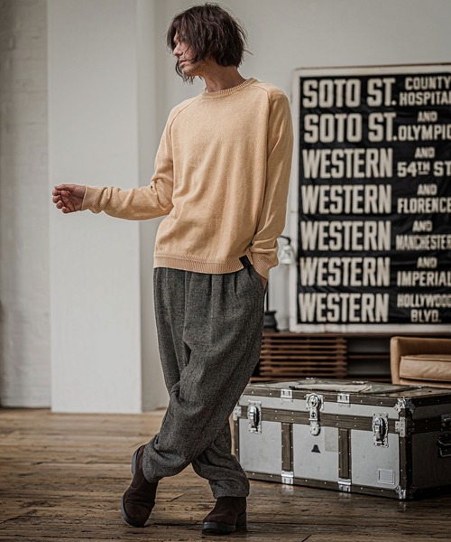 CAMBIO(カンビオ)の「mn3294-Faded Wash Knit Pullover ニットプルオーバー(PF-262-014)(ニット/セーター・メンズ・ブラック/ブルー/マスタード/グレイッシュベージュ・M/L)」の11枚目の写真