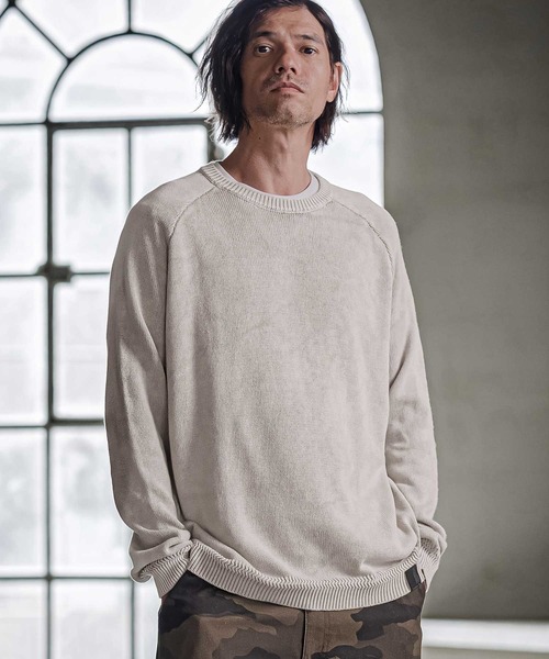 CAMBIO(カンビオ)の「mn3294-Faded Wash Knit Pullover ニットプルオーバー(PF-262-014)(ニット/セーター・メンズ・ブラック/ブルー/マスタード/グレイッシュベージュ・M/L)」の13枚目の写真