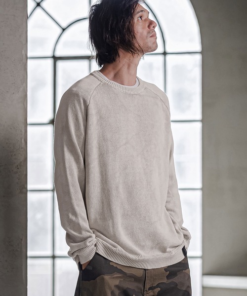 CAMBIO(カンビオ)の「mn3294-Faded Wash Knit Pullover ニットプルオーバー(PF-262-014)(ニット/セーター・メンズ・ブラック/ブルー/マスタード/グレイッシュベージュ・M/L)」の14枚目の写真