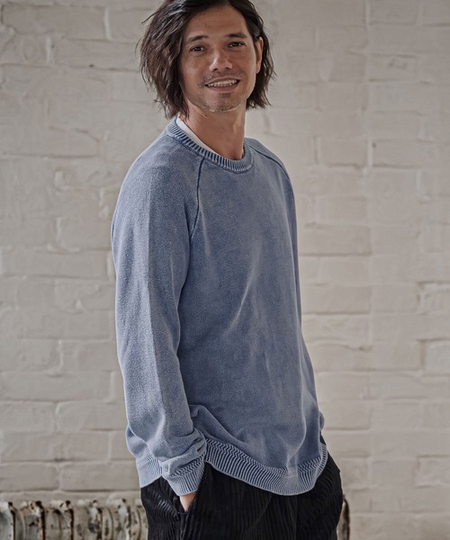 CAMBIO(カンビオ)の「mn3294-Faded Wash Knit Pullover ニットプルオーバー(PF-262-014)(ニット/セーター・メンズ・ブラック/ブルー/マスタード/グレイッシュベージュ・M/L)」の18枚目の写真