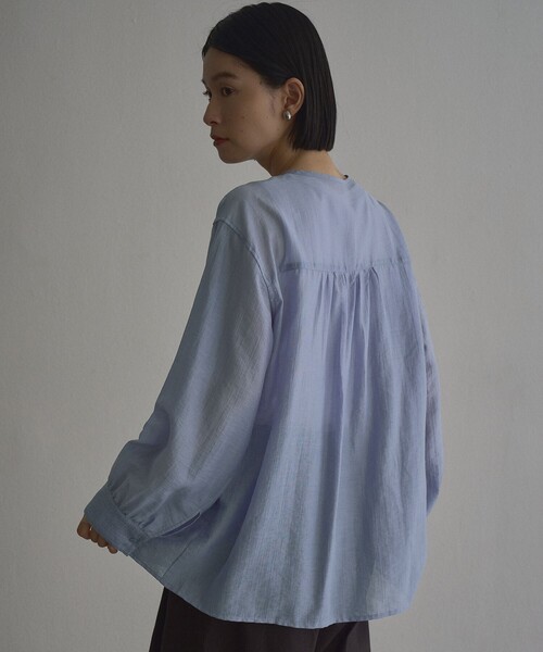 coen（コーエン）の「【秋カラー新登場◎/セットアイテム】シアーシャーリングシャツカーデセット（シャツ/ブラウス・レディース・ブラウン/ダークグレー/ライトブルー/ナチュラル・L/M）」の10枚目の写真