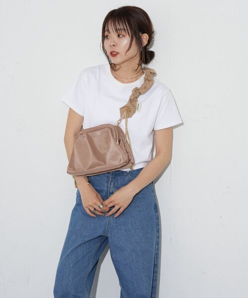 CIAOPANIC TYPY（チャオパニックティピー）の「：【KAIRI企画】新色登場！撥水ナイロン多収納がま口ショルダーバッグ（ショルダーバッグ・レディース・ブラック/ブラウン/カーキ/ベージュ・ONE SIZE）」の18枚目の写真