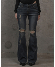 Distressed Bootcut Jeans (blue)