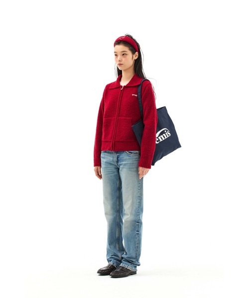 EMIS(イミス)の「LOGO OXFORD SHOULDER BAG(ショルダーバッグ・レディース・ブラウン/バーガンディー/ネイビー・FREE)」の7枚目の写真