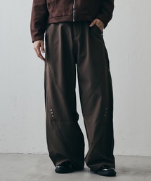 Shoowtime（ショウタイム）の「Studded Detail Grunge Wide-Leg Baggy Slacks / スタッズディテール グランジワイドバギースラックス（スラックス）」