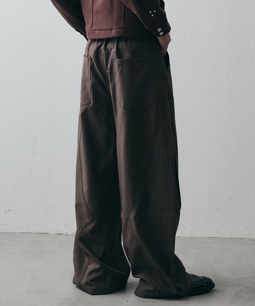 Shoowtime(ショウタイム)の「Studded Detail Grunge Wide-Leg Baggy Slacks / スタッズディテール グランジワイドバギースラックス(スラックス・メンズ・ブラウン/ブラック・X-LARGE/LARGE/MEDIUM)」の20枚目の写真