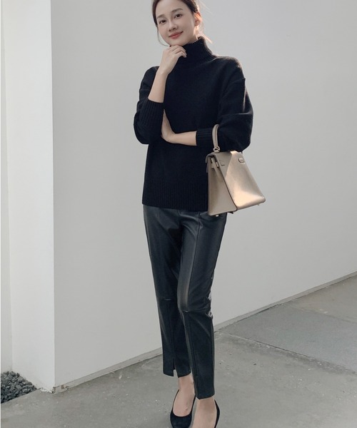 BIRTHDAY BASH(バースデイバッシュ)の「LEATHER SLIT LEGGINGS PANTS(レザースリットレジンスパンツ)(その他パンツ・レディース・ブラック・S)」の14枚目の写真
