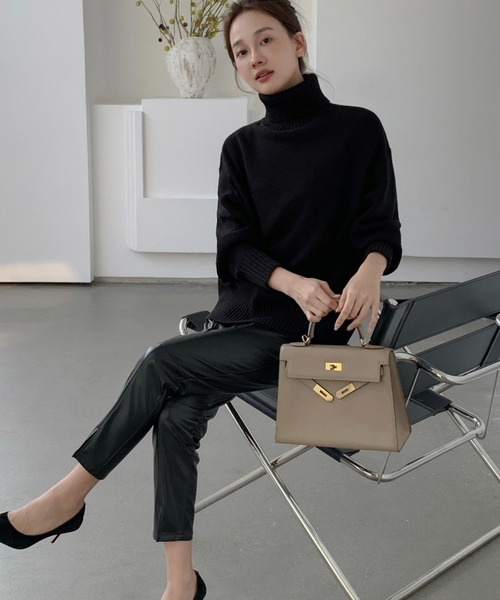 BIRTHDAY BASH(バースデイバッシュ)の「LEATHER SLIT LEGGINGS PANTS(レザースリットレジンスパンツ)(その他パンツ・レディース・ブラック・S)」の20枚目の写真