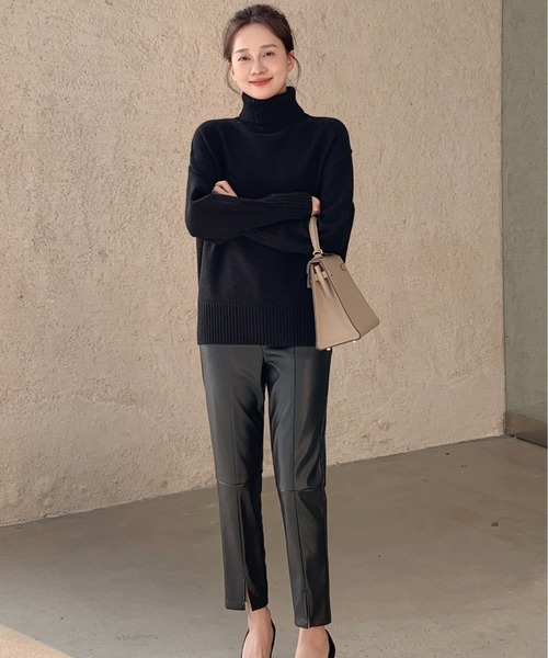 BIRTHDAY BASH(バースデイバッシュ)の「LEATHER SLIT LEGGINGS PANTS(レザースリットレジンスパンツ)(その他パンツ・レディース・ブラック・S)」の15枚目の写真