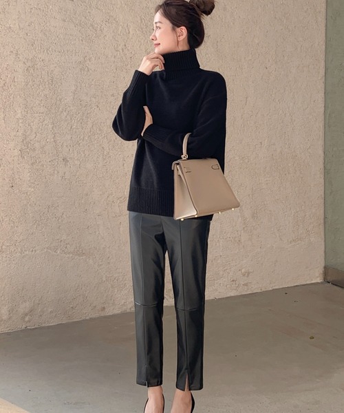 BIRTHDAY BASH(バースデイバッシュ)の「LEATHER SLIT LEGGINGS PANTS(レザースリットレジンスパンツ)(その他パンツ・レディース・ブラック・S)」の17枚目の写真