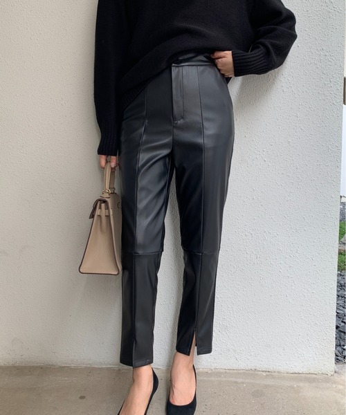 BIRTHDAY BASH(バースデイバッシュ)の「LEATHER SLIT LEGGINGS PANTS(レザースリットレジンスパンツ)(その他パンツ・レディース・ブラック・S)」の21枚目の写真