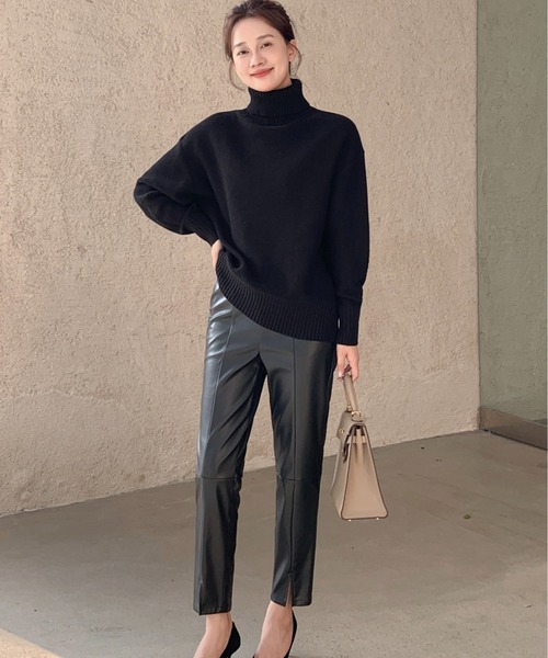 BIRTHDAY BASH(バースデイバッシュ)の「LEATHER SLIT LEGGINGS PANTS(レザースリットレジンスパンツ)(その他パンツ・レディース・ブラック・S)」の19枚目の写真