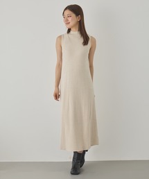 【MAGASIN DE MODE Chou Chou】モックネックノースリーブニットワンピース SNF