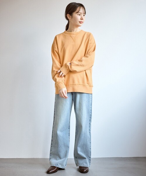 ROPE' PICNIC（ロペピクニック）の「【Champion/チャンピオン】ピグメント裏毛クルーネックスウェット（スウェット・レディース・サックスブルー・FREE）」の8枚目の写真