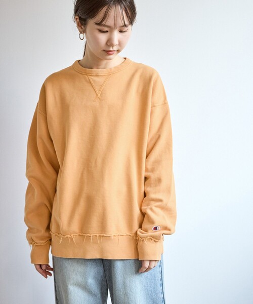 ROPE' PICNIC（ロペピクニック）の「【Champion/チャンピオン】ピグメント裏毛クルーネックスウェット（スウェット・レディース・サックスブルー・FREE）」の10枚目の写真
