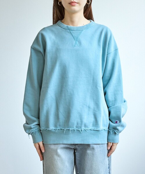 ROPE' PICNIC（ロペピクニック）の「【Champion/チャンピオン】ピグメント裏毛クルーネックスウェット（スウェット・レディース・サックスブルー・FREE）」の12枚目の写真