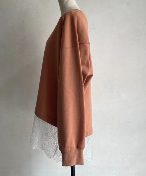 Jena espace merveilleux(ジェナ エスパスメルヴェイユ)の「裾レース裏毛プルオーバー(Tシャツ/カットソー・レディース・ピンク/グレー・FREE)」の18枚目の写真
