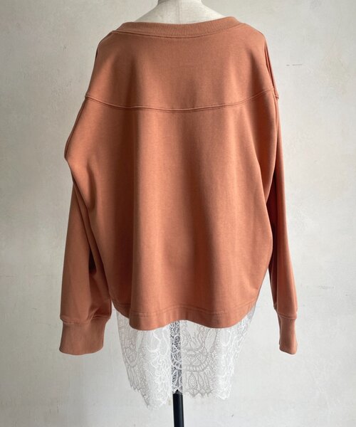 Jena espace merveilleux(ジェナ エスパスメルヴェイユ)の「裾レース裏毛プルオーバー(Tシャツ/カットソー・レディース・ピンク/グレー・FREE)」の19枚目の写真