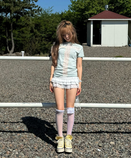FANCY CLUB(ファンシークラブ)の「バッククロスティー (ミント) F26QB073(Tシャツ/カットソー・レディース・その他・ONE)」の2枚目の写真