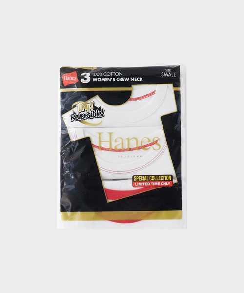 HANES(ヘインズ)の「Hanes/ 3P シングルステッチ リバーシブル クルーネックTee 秋服 冬服(Tシャツ/カットソー・レディース・ホワイト系その他2/ホワイト系その他・M/L)」の7枚目の写真