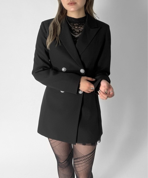 jiasecond.（ジアセカンド）の「【jiasecond.】プチネックレーストップス / トップス 長袖 コンパクト クロップド レース プチネック ホワイト ピンク ブラック ZOZOTOWN限定（その他トップス・レディース・ピンク/ブラック/ホワイト・FREE）」の6枚目の写真