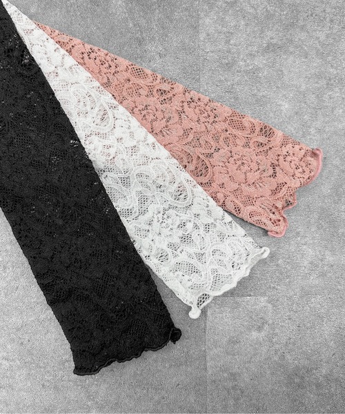 jiasecond.（ジアセカンド）の「【jiasecond.】プチネックレーストップス / トップス 長袖 コンパクト クロップド レース プチネック ホワイト ピンク ブラック ZOZOTOWN限定（その他トップス・レディース・ピンク/ブラック/ホワイト・FREE）」の11枚目の写真