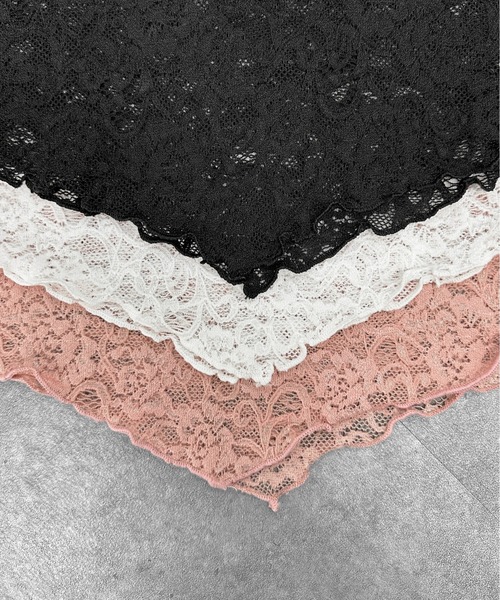 jiasecond.（ジアセカンド）の「【jiasecond.】プチネックレーストップス / トップス 長袖 コンパクト クロップド レース プチネック ホワイト ピンク ブラック ZOZOTOWN限定（その他トップス・レディース・ピンク/ブラック/ホワイト・FREE）」の12枚目の写真