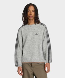 スリーストライプス フラッフィー ニット クルー スウェットシャツ / トレーナー / アディダスオリジナルス adidas Originals