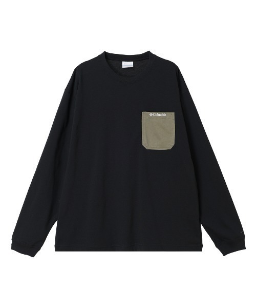 Columbia(コロンビア)の「コロンビア Columbia ヤングストリートロングスリーブクル(Tシャツ/カットソー・メンズ・ブラック/ホワイト・L/LL/M/S)」の2枚目の写真
