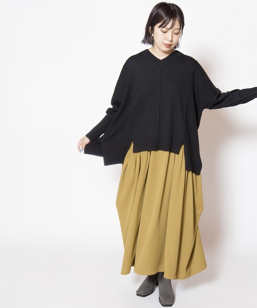 OSMOSIS(オズモーシス)の「ピンタックポケットドレープスカート(スカート・レディース・ネイビー/ブラック/マスタード・ONE SIZE)」の22枚目の写真