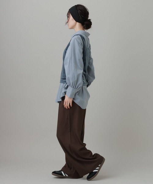 LAKOLE(ラコレ)の「ツータックスラックスパンツ / 1052426(スラックス・レディース・ブラウン/グレー/ブラック・LARGE/MEDIUM)」の4枚目の写真