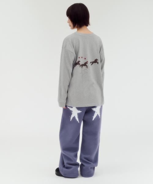 ambler(エムブラー)の「TWIN STAR グラフィック ドローストリング ワイドスウェットパンツ AP1003(パープル)(スウェットパンツ・レディース・その他・SMALL/MEDIUM/LARGE)」の3枚目の写真