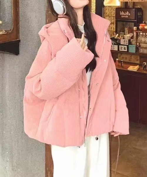 semplice（センプリチェ）の「ダウンジャケット【韓国ファッション】（ダウンジャケット/コート・レディース・ブラック/ベージュ/ピンク・F）」の8枚目の写真