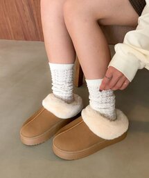 【一瞬で履ける！】ムートンサボシューズ