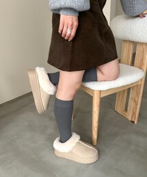 【一瞬で履ける!】ムートンサボシューズ