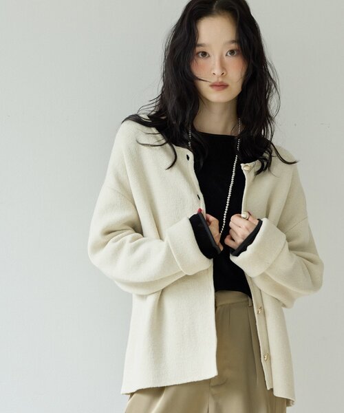DISCOAT(ディスコート)の「【Noka】金ボタンカーディガン《WEB限定》(カーディガン/ボレロ・レディース・チャコールグレー/ピンク/モカ/アイボリー・FREE)」の20枚目の写真