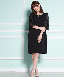 SweetMommy（スウィートマミー）の「ショルダーリボンレーシースリーブワンピース（マタニティウェア/グッズ・レディース）」