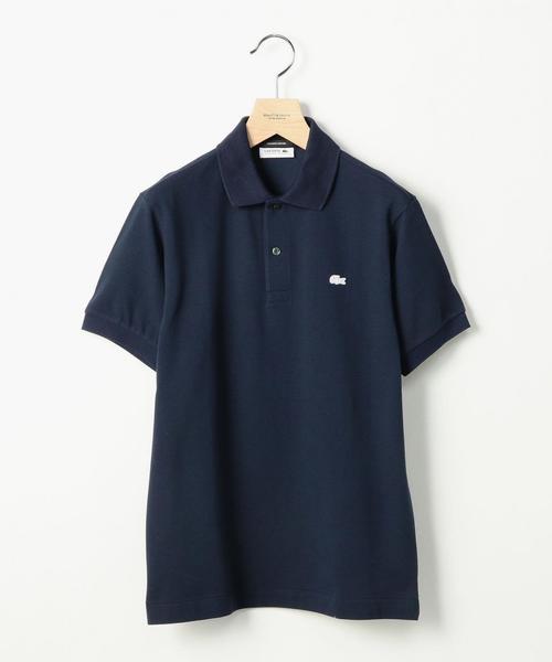 LACOSTE（ラコステ）の「【別注】 ＜LACOSTE (ラコステ）＞ ∴ 1TONE POLO/ポロシャツ ◆（ポロシャツ・メンズ・ホワイト/ネイビー・2/4/3/5）」の2枚目の写真