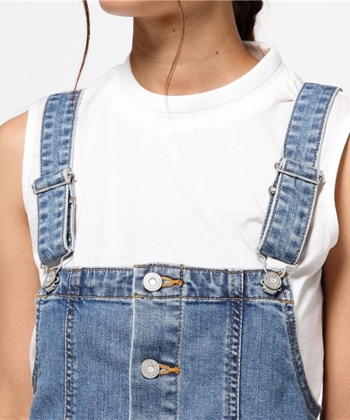 MOUSSY（マウジー）の「SALOPETTE TIGHT SKIRT（ワンピース・レディース・ライトブルー・1/2）」の6枚目の写真