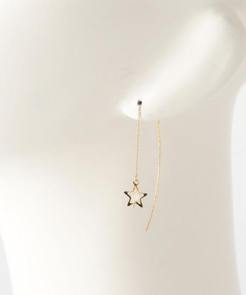 BEAUTY&YOUTH UNITED ARROWS（ビューティーアンドユースユナイテッドアローズ）の「BY 3Dスター×パールモチーフ アメリカンピアス ◆（ピアス（両耳用）・レディース・ゴールド・FREE）」の4枚目の写真