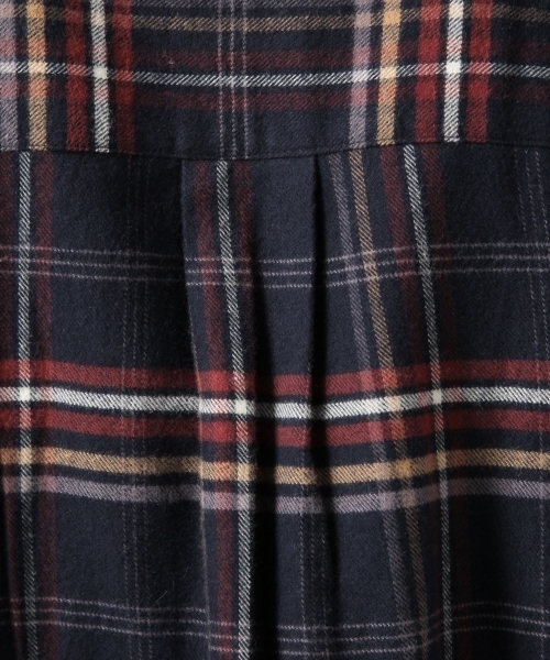 GLOBAL WORK（グローバルワーク）の「フランネルバンドカラーシャツ/720070（シャツ/ブラウス・レディース・ダークブルー/ブルー系その他/ダークグレー/ワインレッド・SMALL/LARGE/MEDIUM）」の17枚目の写真