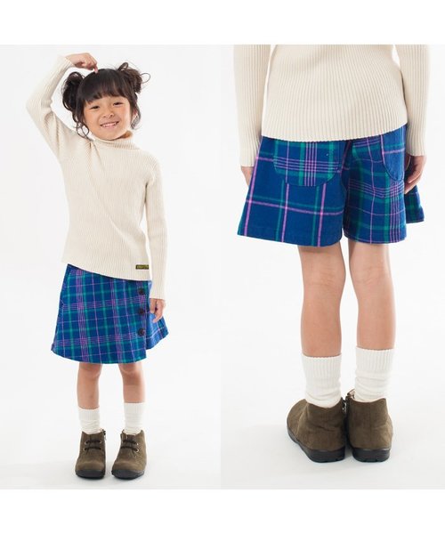 BREEZE(ブリーズ)の「チェックラップ風パンツ(その他パンツ・キッズ・レッド/ネイビー・140/100/120/110/130/90/80/95)」の3枚目の写真