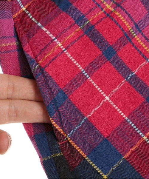 BREEZE(ブリーズ)の「チェックラップ風パンツ(その他パンツ・キッズ・レッド/ネイビー・140/100/120/110/130/90/80/95)」の10枚目の写真