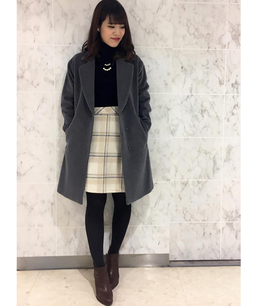 laboratory work（ラボラトリーワーク）の「ラップ台形スカート（スカート・レディース・ダークブラウン/ベージュ系その他/グレー系その他・MEDIUM）」の18枚目の写真