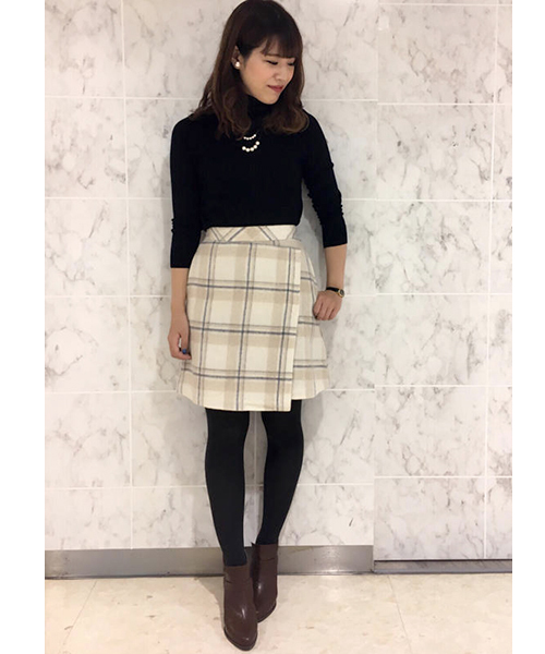 laboratory work（ラボラトリーワーク）の「ラップ台形スカート（スカート・レディース・ダークブラウン/ベージュ系その他/グレー系その他・MEDIUM）」の19枚目の写真