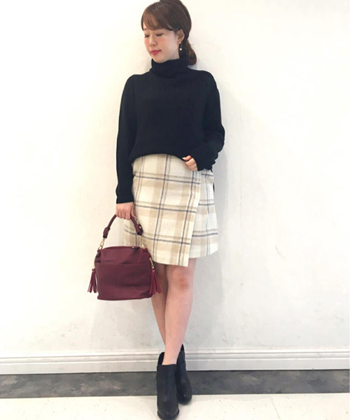 laboratory work（ラボラトリーワーク）の「ラップ台形スカート（スカート・レディース・ダークブラウン/ベージュ系その他/グレー系その他・MEDIUM）」の20枚目の写真