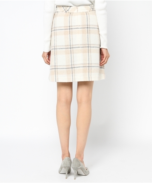 laboratory work（ラボラトリーワーク）の「ラップ台形スカート（スカート・レディース・ダークブラウン/ベージュ系その他/グレー系その他・MEDIUM）」の6枚目の写真