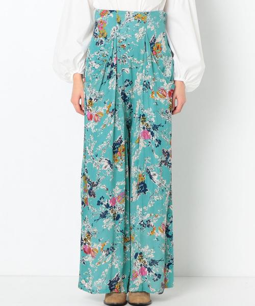 Another Edition（アナザーエディション）の「フラワープリントパンツ◆（その他パンツ・レディース・イエロー/ターコイズブルー・FREE）」の9枚目の写真