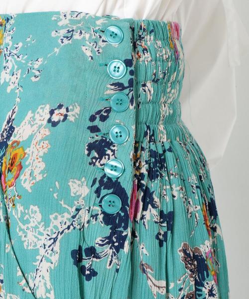 Another Edition（アナザーエディション）の「フラワープリントパンツ◆（その他パンツ・レディース・イエロー/ターコイズブルー・FREE）」の5枚目の写真